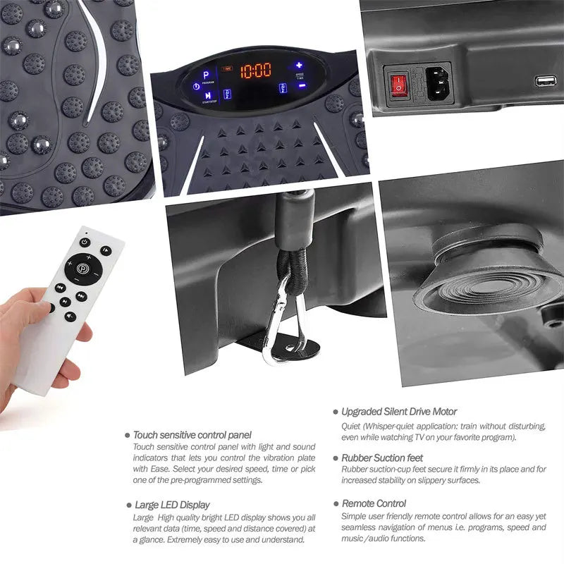 Electric Body Slimmer Blue Tooth Music Home Fitness Exercise Vibrating Plate