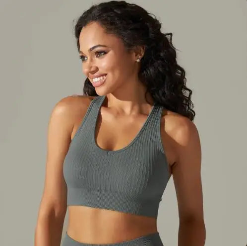 New Women's Workout Outfit 2 Pieces Yoga Leggings With Sports BraSet