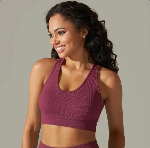 New Women's Workout Outfit 2 Pieces Yoga Leggings With Sports BraSet