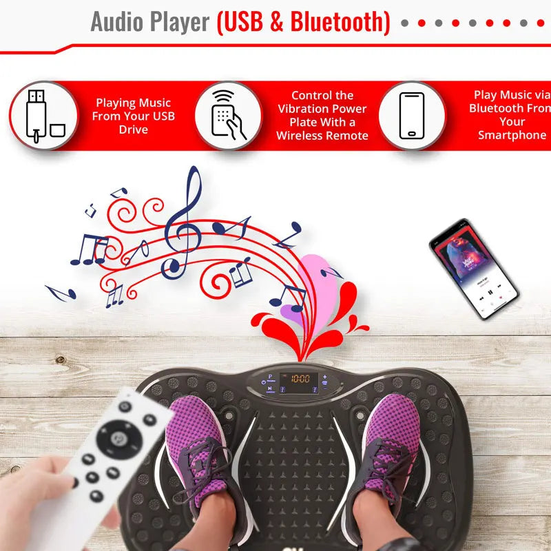 Electric Body Slimmer  Blue Tooth Music Home Fitness Exercise Vibrating Plate