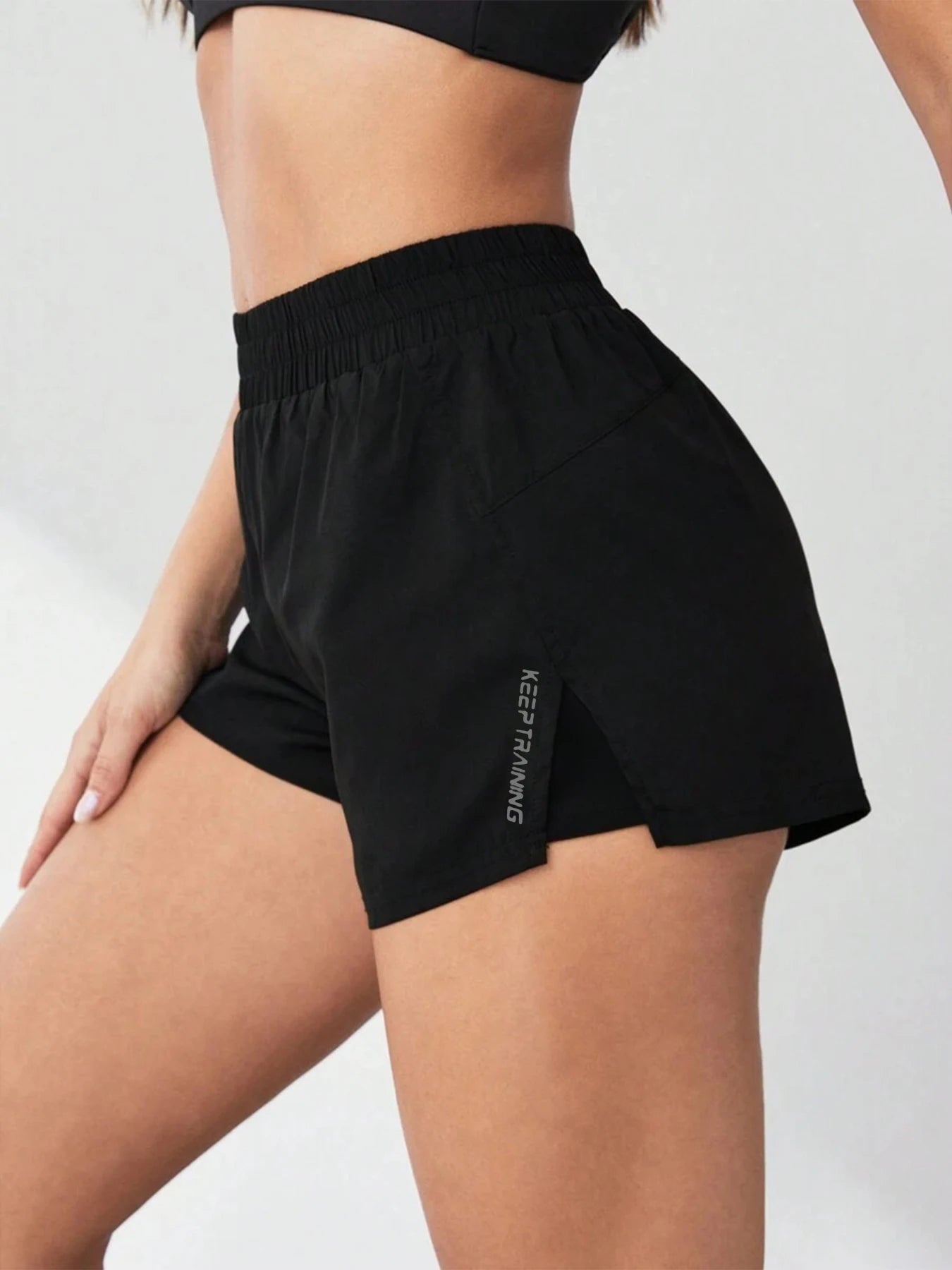 2026 New Style Faux Two-Piece Anti-Exposure Women's Yoga Shorts Sports Shorts