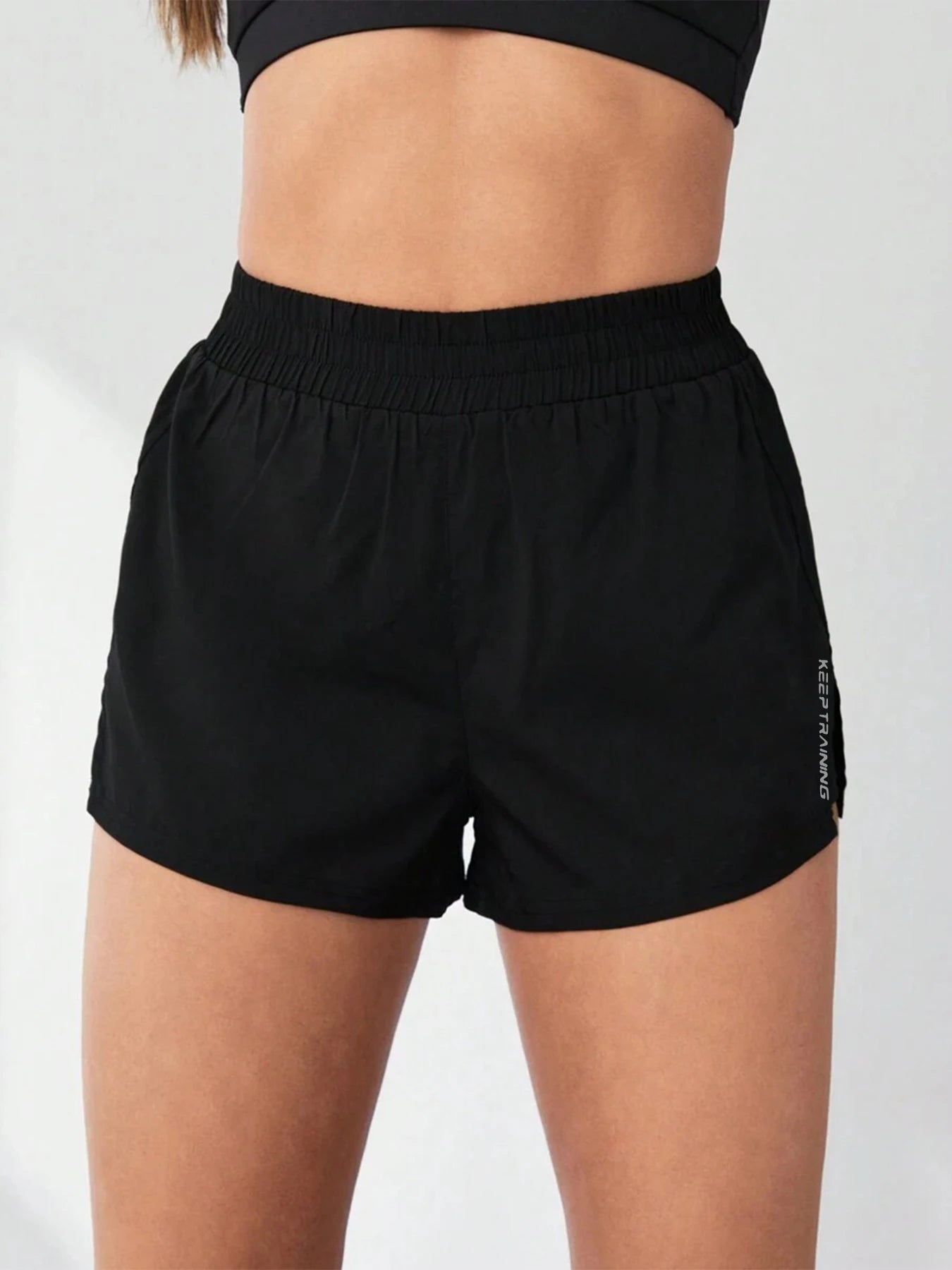 2026 New Style Faux Two-Piece Anti-Exposure Women's Yoga Shorts Sports Shorts